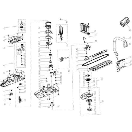 Cobra CS3540VZ - Chainsaw Main Diagram
