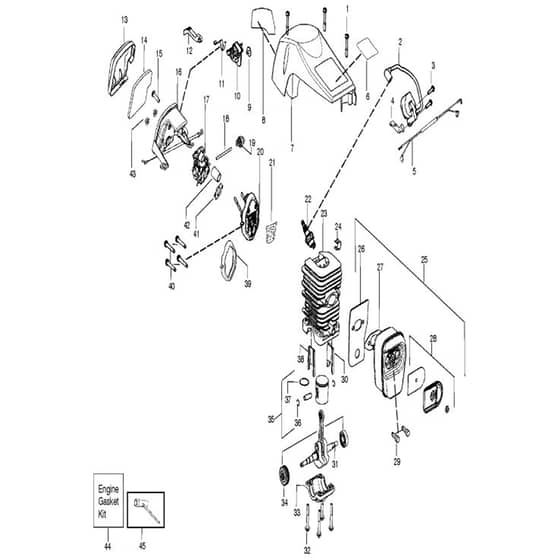 McCulloch CS400T - 2012-07 - Engine Parts Diagram