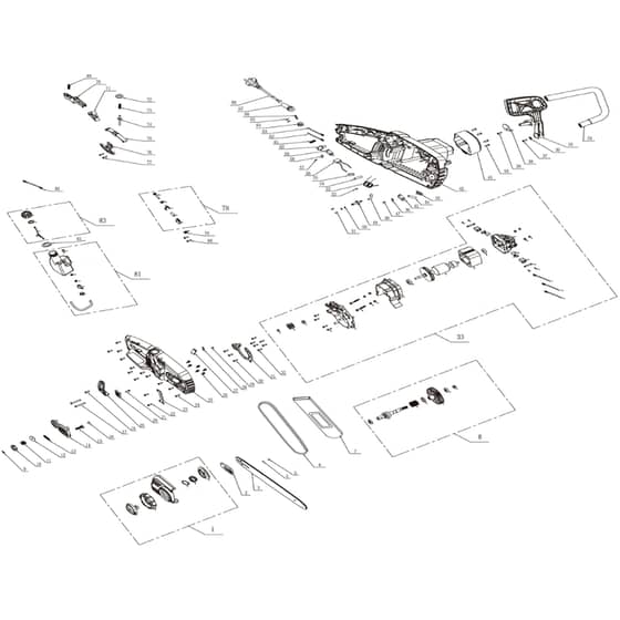 Cobra CS40E - Chainsaw Main Diagram