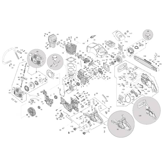 Cobra CS420 - Chainsaw Aug 2016 Main Diagram