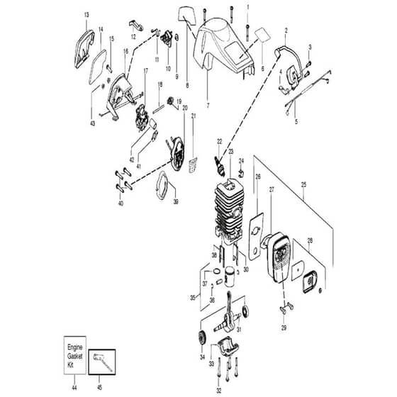 McCulloch CS420T - 2012-07 - Engine Parts Diagram