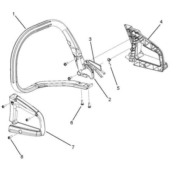 McCulloch CS42S - 2016-05 - Handle Parts Diagram