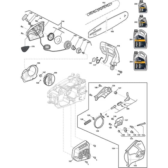 CS 330 - 2022-2023 - 240311202/ST2 - Stiga Chainsaw Housing 02 Diagram