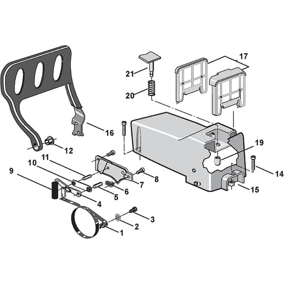 CS 36 - 2003 - 222614002/HS - Castel Garden Chainsaw Crankcase Trim Group Diagram