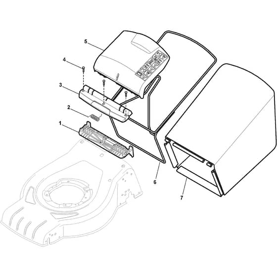 CS 434-B - 2015-2019 - 295441023/15 - Castel Garden Rotary Mower Grass Catcher Diagram