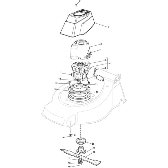 CS 480 S - 2014-2020 - 295490673/11 - Castel Garden Rotary Mower Electric Motor/Blade Diagram