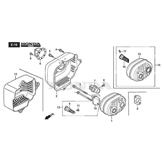 CSC 534-H - 2018-2019 - 295496833/15 - Castel Garden Rotary Mower Muffler Diagram