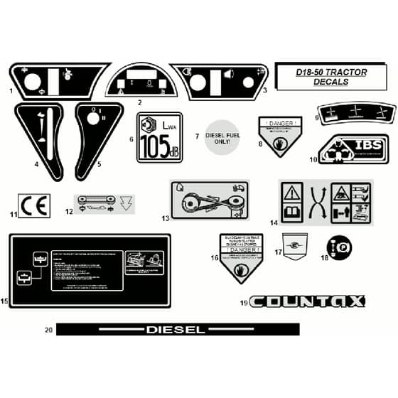 Countax D18-50 - From 01-01-2007 To 01-01-2009 - 15 Decals