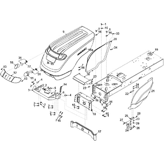 Countax D18-50 - From 01-01-2007 To 01-01-2009 - 1 Bonnet