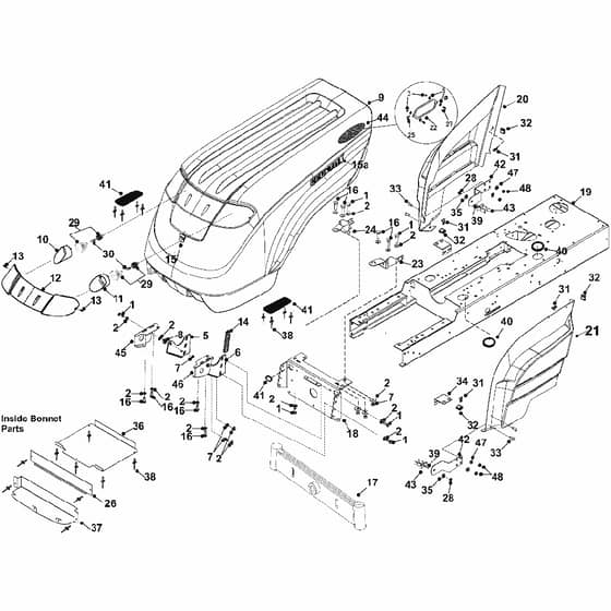 Countax D23-50Ln - From 01-01-2010 To 01-02-2012 - 01 Bonnet