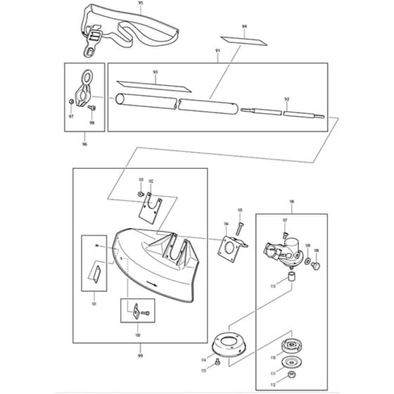 Makita DBC300 - Brush Cutter - Power Tool 05 Diagram