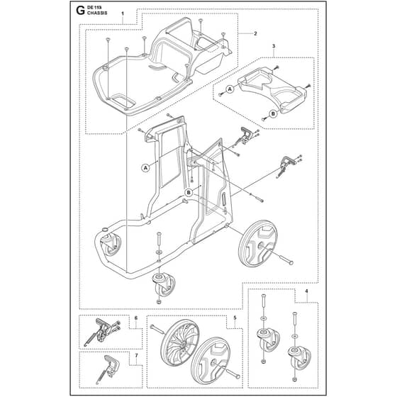 Husqvarna DE 110i H - 970514902 - Chassis