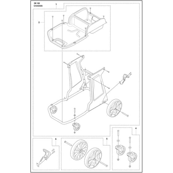 Husqvarna DE 120 H - 970514806 - Chassis