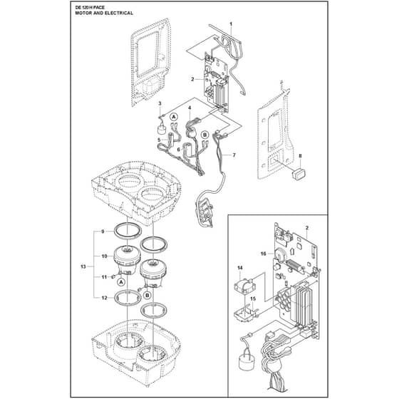 Husqvarna DE 120 H PACE - 970519602 - Electrical