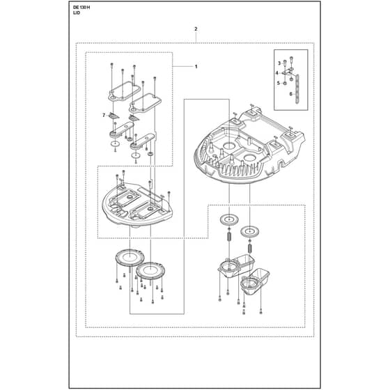 Husqvarna DE 130 H - 970519501 - Lid 01