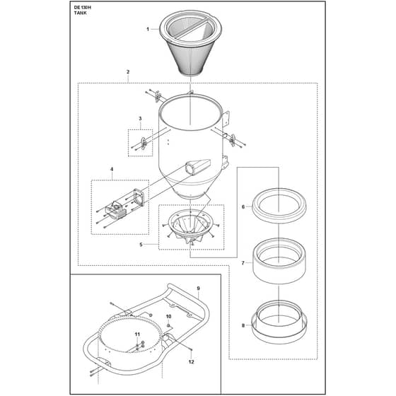 Husqvarna DE 130 H - 970519501 - Tank