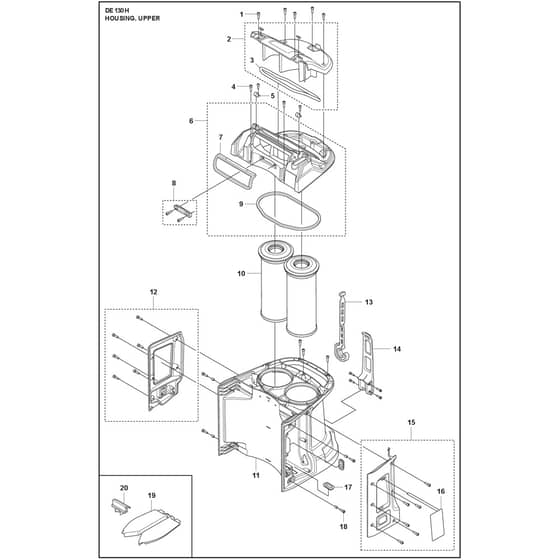 Husqvarna DE 130 H - 970519501 - Housing 01