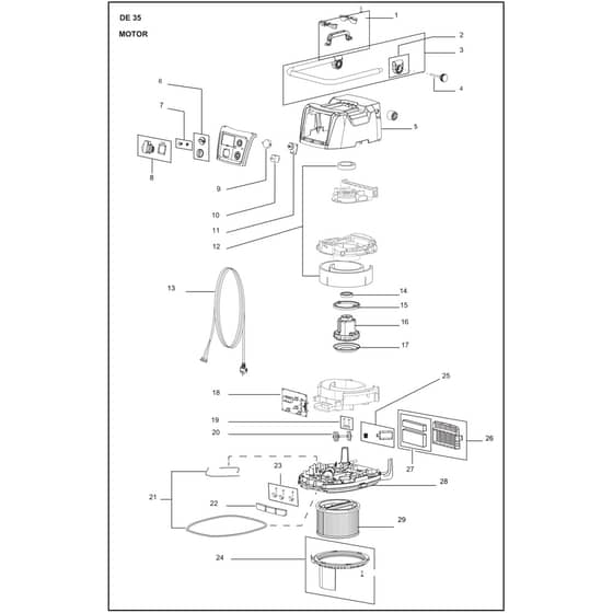 Husqvarna DE 35 H - 970804603 - Motor