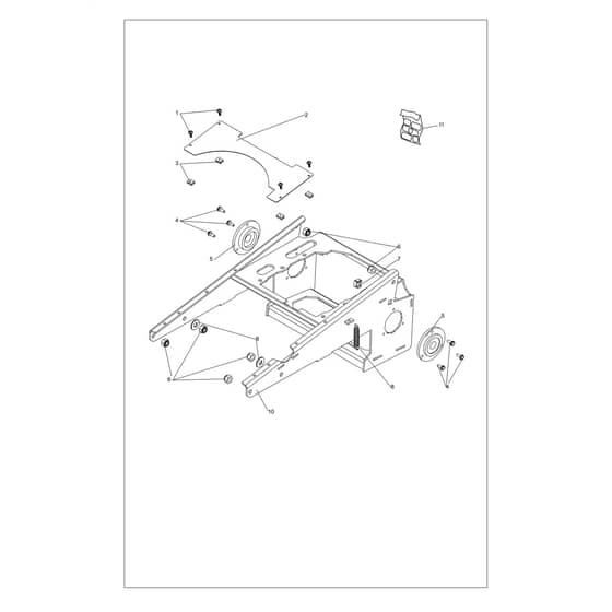 DEB 5158 - Oleo-Mac Bush Hog Mower Frame Diagram