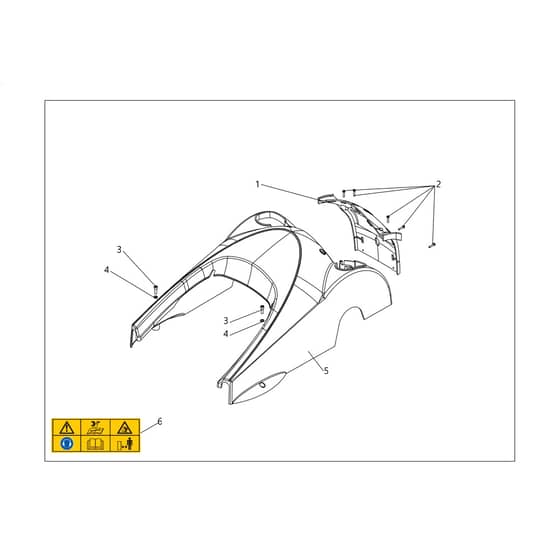 DEB 5158 - Oleo-Mac Bush Hog Mower Hood Diagram