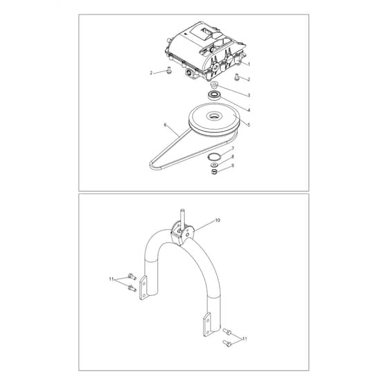 DEB 5158 - Oleo-Mac Bush Hog Mower Pulley Diagram