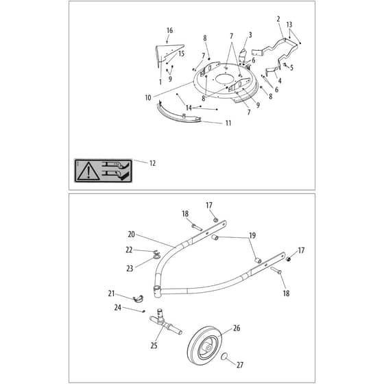 DEB 5159 - Oleo-Mac Bush Hog Mower Cover Diagram