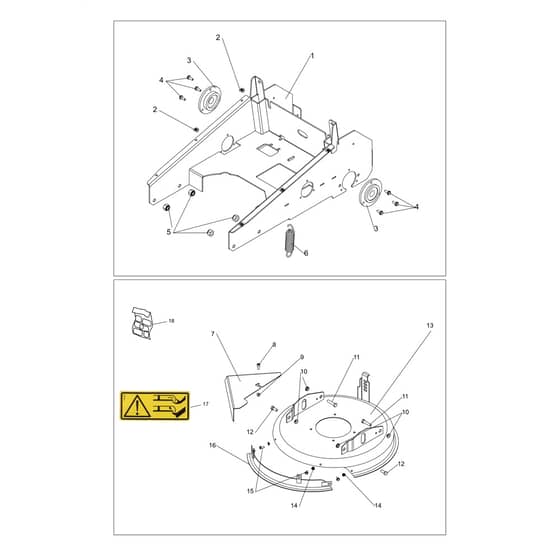 DEB 518 - Oleo-Mac Bush Hog Mower Frame Diagram