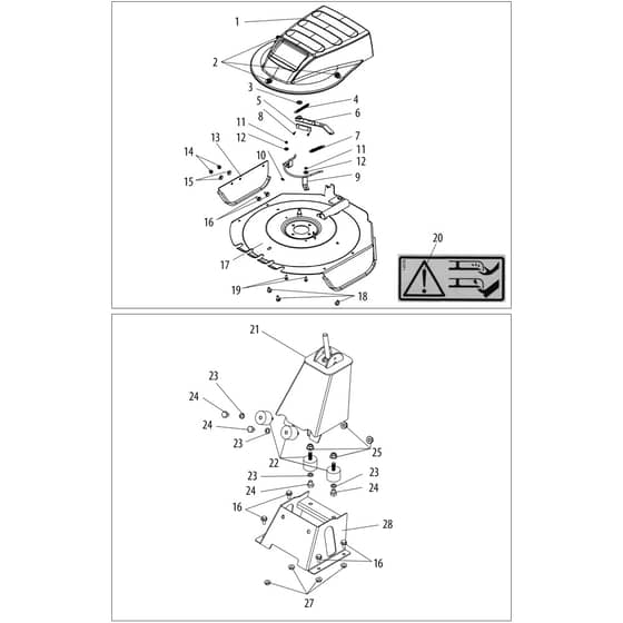 DEB 529 - Oleo-Mac Bush Hog Mower Cover Diagram