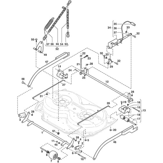 DECK VILLA 95 COMBI EL - 2015 - 13-2965-15 - Stiga Front Mower Controls Diagram