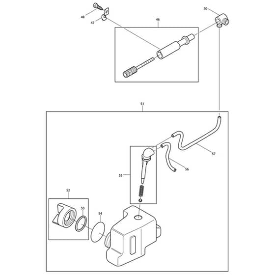 Makita DES380 - Engine Chain Saw - Power Tool 03 Diagram