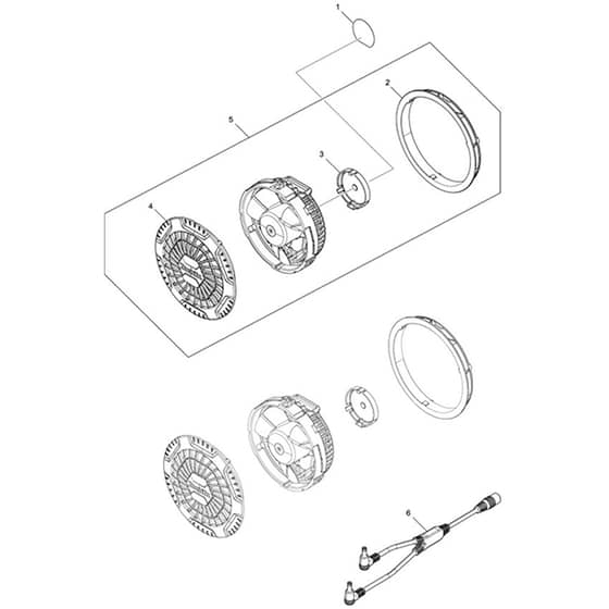 Makita DFJ206 - Cordless Fan Jacket - Power Tool Diagram