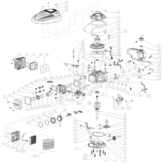 Cobra DG600V - Engine Euro V Main Diagram