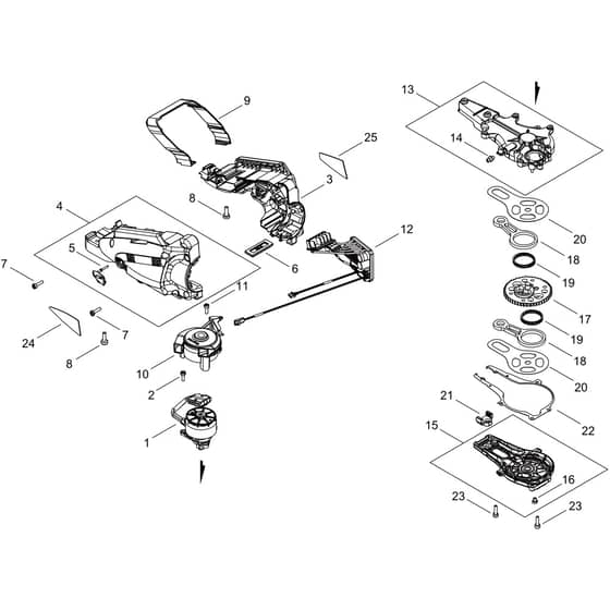 Echo DHC-2200R Motor, Gear Case