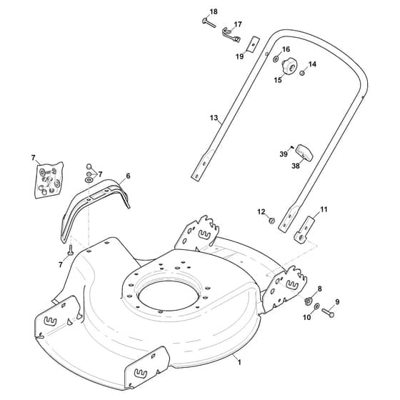 DI 474-B - 2015-2016 - 292470023/LAT - Castel Garden Rotary Mower Deck Diagram