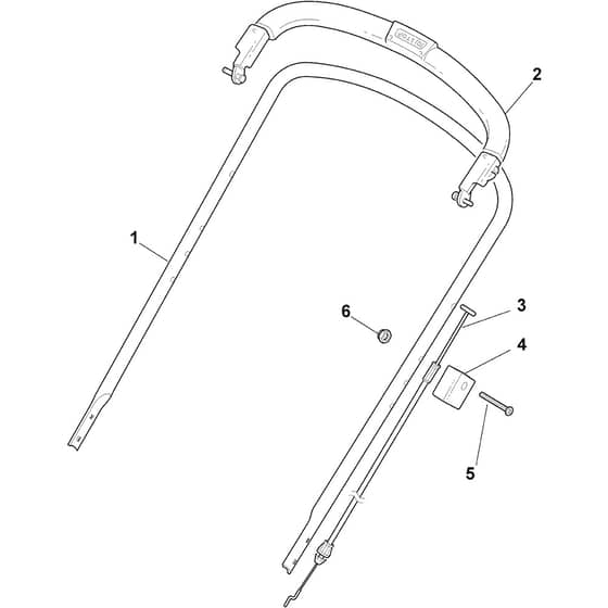 DINO 47 B - 2009-2013 - 292470124/ST9 - Stiga Rotary Mower Handle Upper Part Diagram