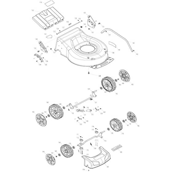 Makita DLM460 - 460mm Cordless Lawn Mower - Power Tool 03 Diagram