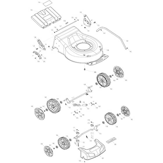 Makita DLM463 - 460mm Cordless Lawn Mower - Power Tool 03 Diagram