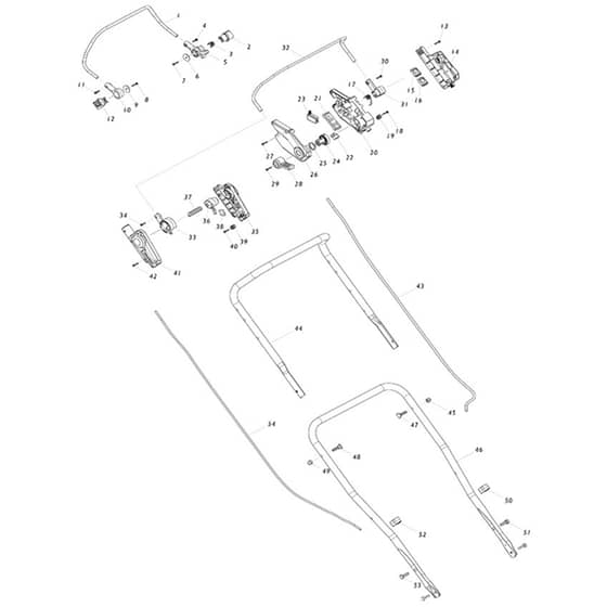 Makita DLM465 - 460mm Cordless Lawn Mower - Power Tool 01 Diagram