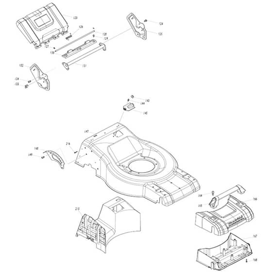 Makita DLM465 - 460mm Cordless Lawn Mower - Power Tool 03 Diagram