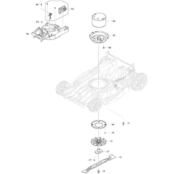 Makita DLM481 - 480mm Cordless Lawn Mower - Power Tool 03 Diagram