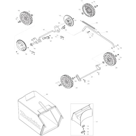 Makita DLM531 - 530mm Cordless Lawn Mower - Power Tool 04 Diagram