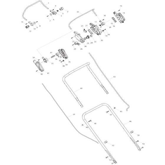 Makita DLM532 - 530mm Cordless Lawn Mower - Power Tool 01 Diagram