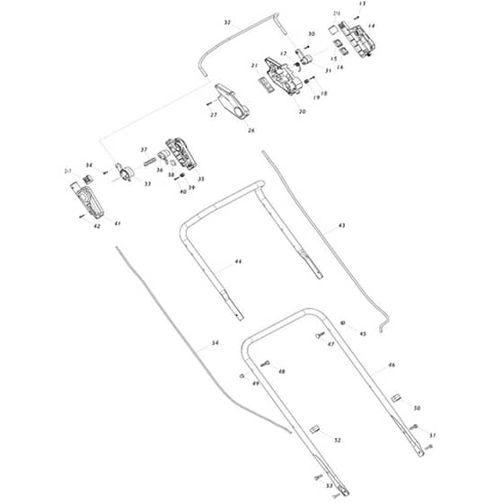 Makita DLM534 - 530mm Cordless Lawn Mower - Power Tool 01 Diagram