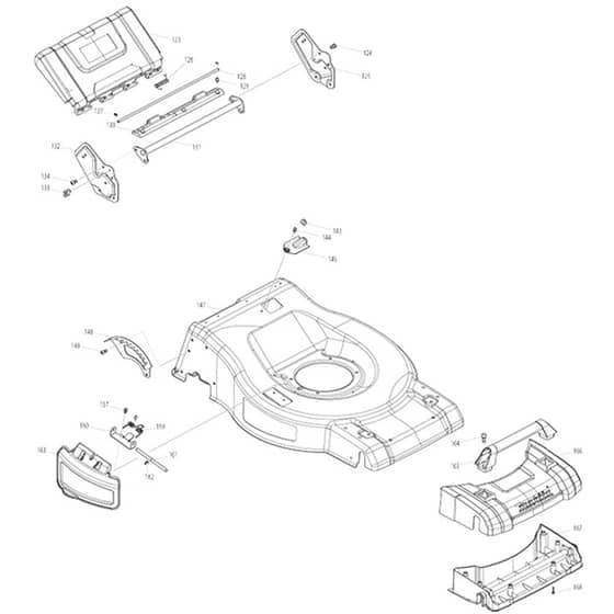 Makita DLM536 - 530mm Cordless Lawn Mower - Power Tool 03 Diagram