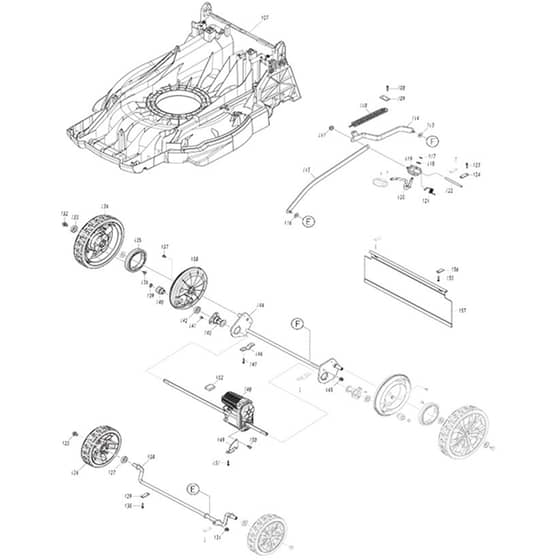 Makita DLM539 - 530mm Cordless Lawn Mower - Power Tool 04 Diagram