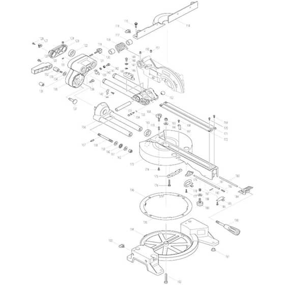 Makita DLS713 - 190mm Slide Compound Saw - Power Tool 02 Diagram