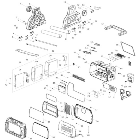 Makita DML809 - Cordless Worklight - Power Tool Diagram