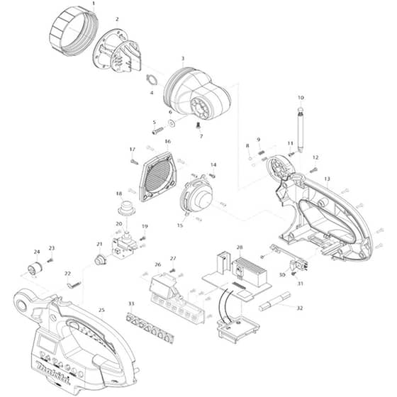 Makita DMR050 - Flashlight Radio - Power Tool Diagram
