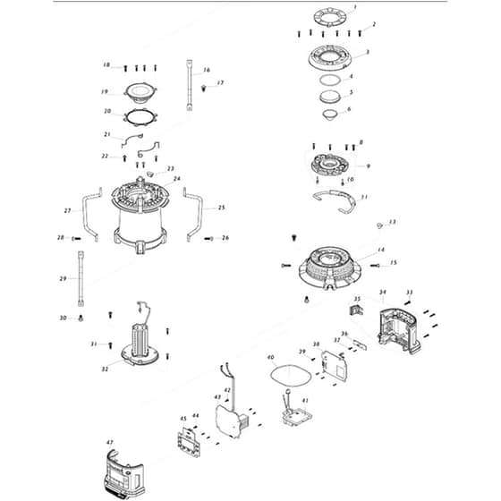Makita DMR057 - Cordless Radio With Lantern - Power Tool Diagram
