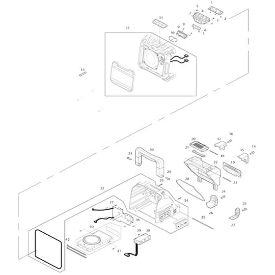 Makita DMR200 - Job Site Radio - Power Tool Diagram